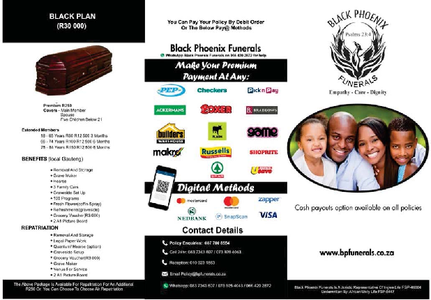 Black Phoenix Tembisa Plan C Single Member 18-65 years funeral plan