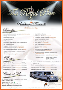 Umhlanga Funerals Regal Plan Family 18-65 years with Repat funeral plan
